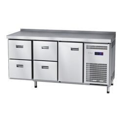 Стол холодильный среднетемпературный СХС-70-02 неохлаждаемая столешница с бортом (дверь, ящики 1/2, ящики 1/2)