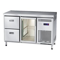Стол холодильный низкотемпературный СХН-60-01 неохлаждаемая столешница без борта (дверь-стекло, ящики 1/2)