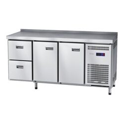 Стол холодильный среднетемпературный СХС-60-02 неохлаждаемая столешница с бортом (дверь, дверь, ящики 1/2)
