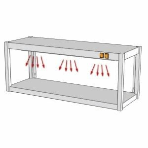 Полка тепловая настенная RoboLabs ПСПК1Д-140/35-В4
