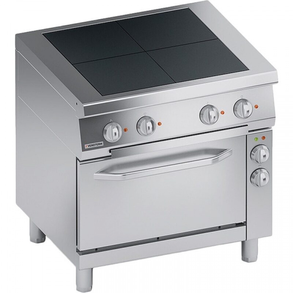 Плита 4 конфорочная 700 серии Veroterm VT7RUE10FV с ковекционным шкафом