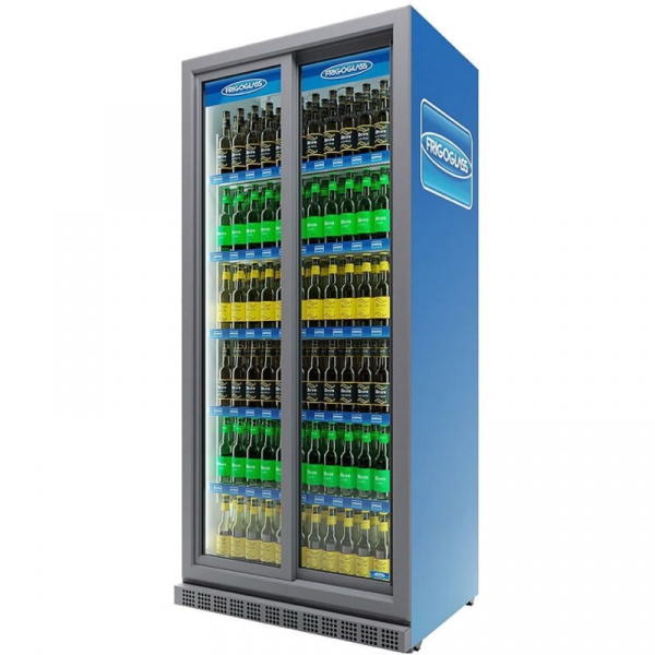 Шкаф холодильный Max 1000 SD (сер.корпус, бел.кабинет, двери купе, 2Led, 6полок, 6цд, контроллер, откл.освещ.
